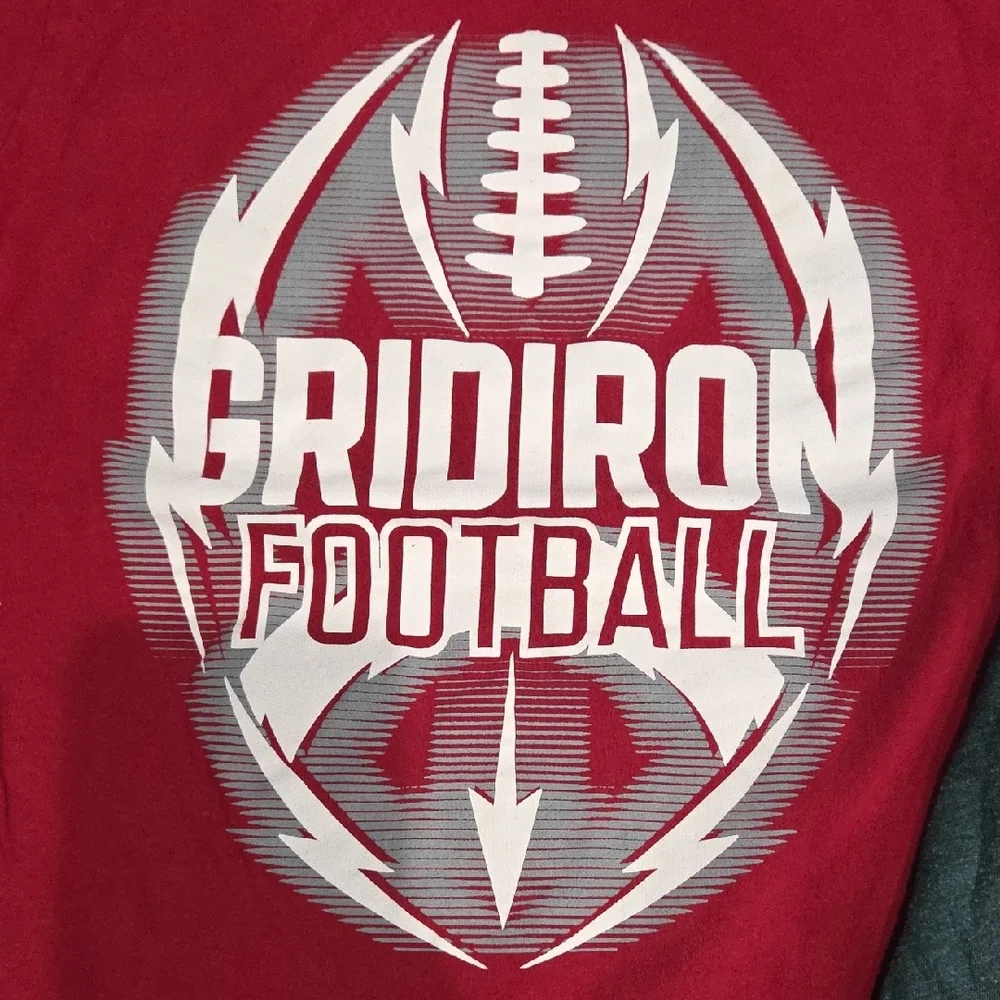 The Children's Place Red and Green Football Graphic Long Sleeve Tees